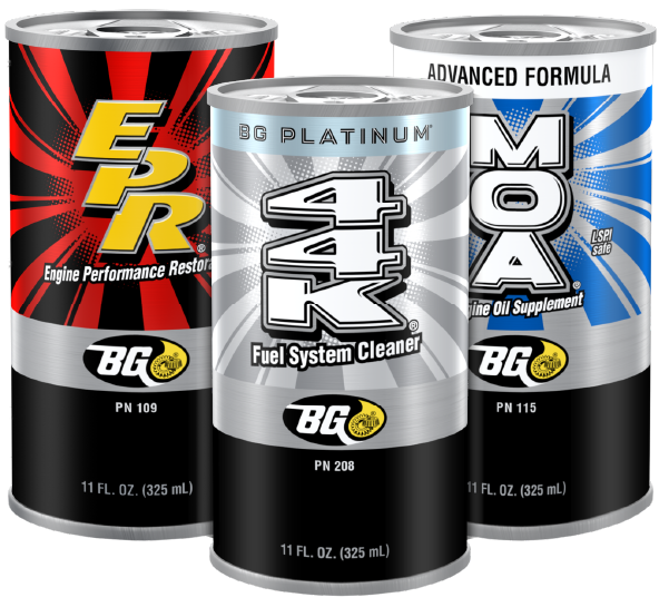 Tre BG produkter for motorservice